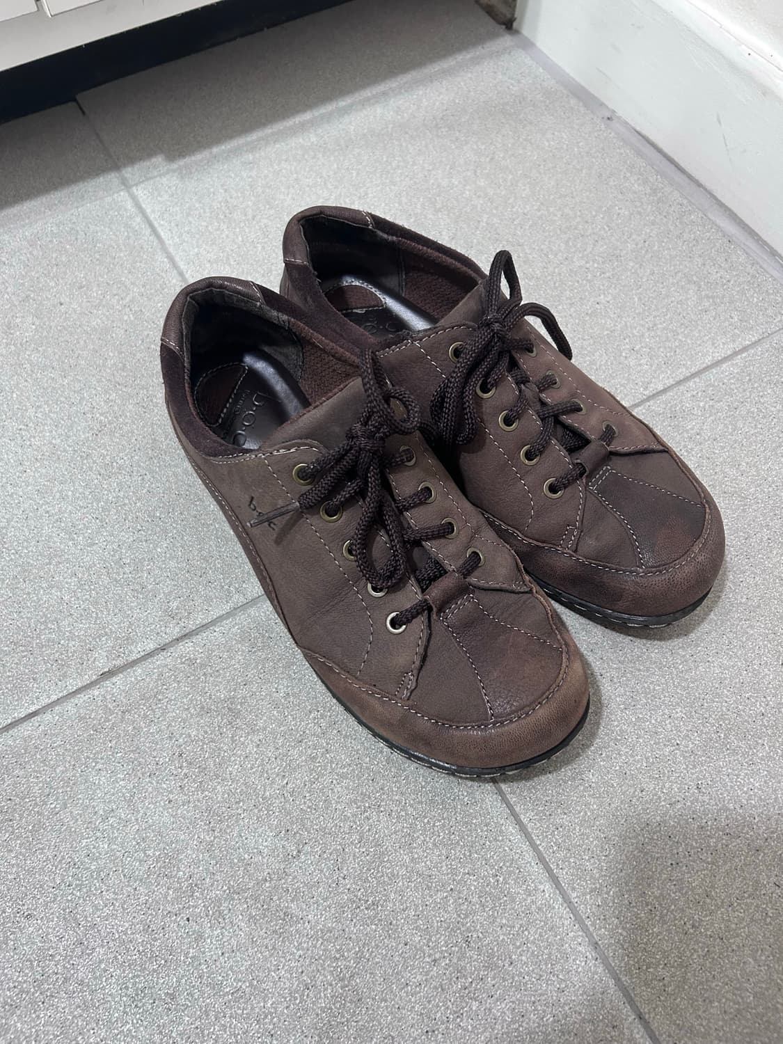 boc 빈티지 브라운 레더 스니커즈 상품이미지1