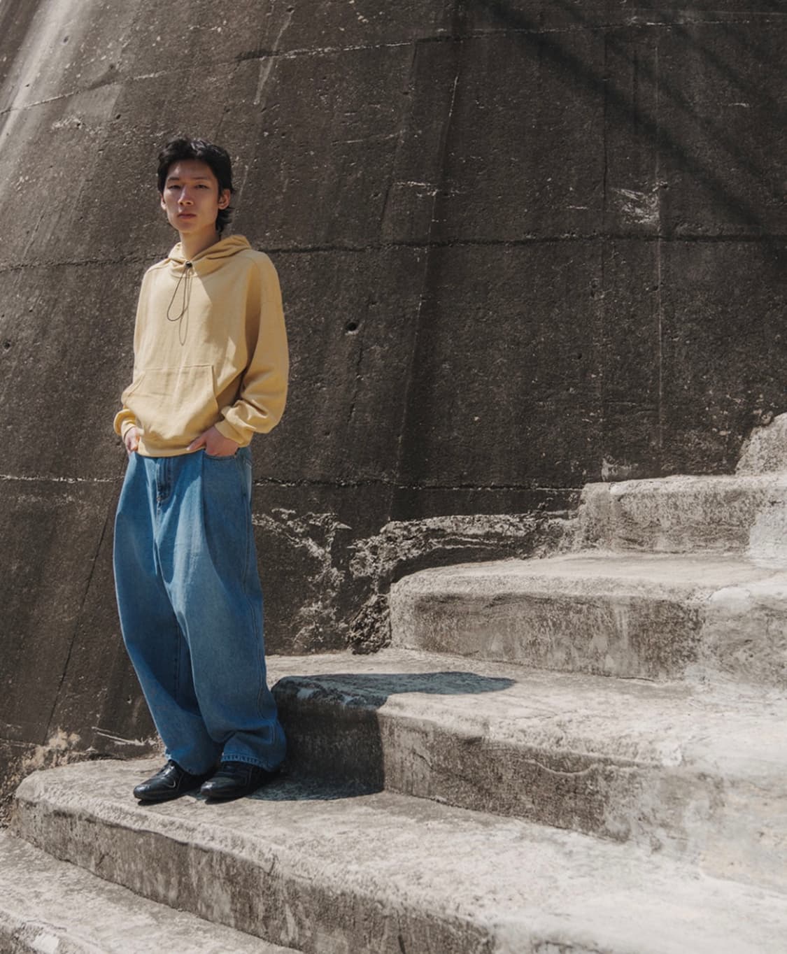 [2] 사일런트실러블 코드 와플 후드 멜란지 레몬 상품이미지2