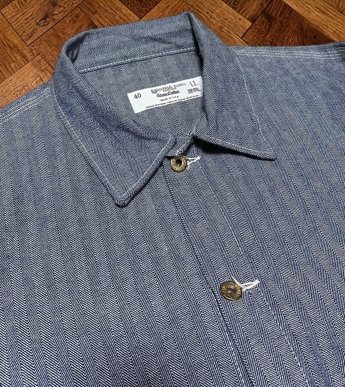 유니버셜오버롤 80-90s  헤링본 커버올 초어자켓 데드스탁 상품이미지3