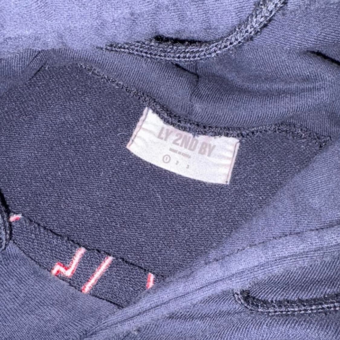 Vintage 모리걸 레터링 아방 오버핏 후드티 상품이미지3