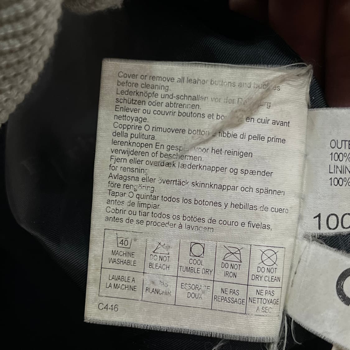  버버리 캐시미어 싱글 코트 +명품감정서 y16143 상품이미지9