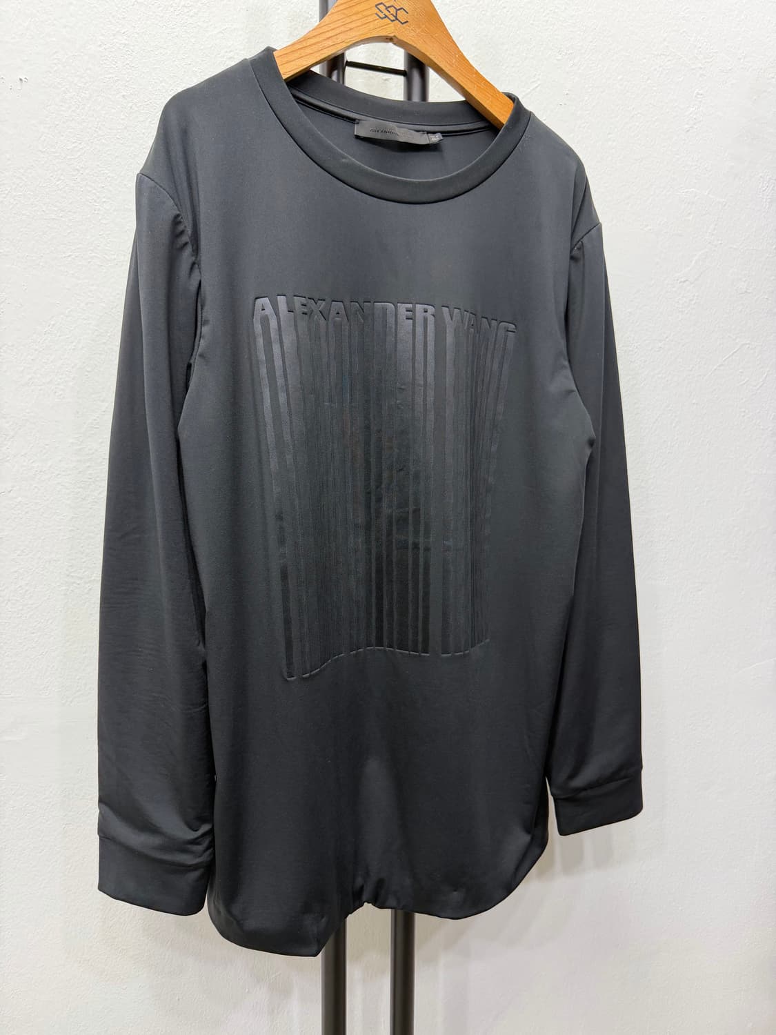 정품) 알렉산더왕 로고 블랙 긴팔 티셔츠 48 상품이미지2