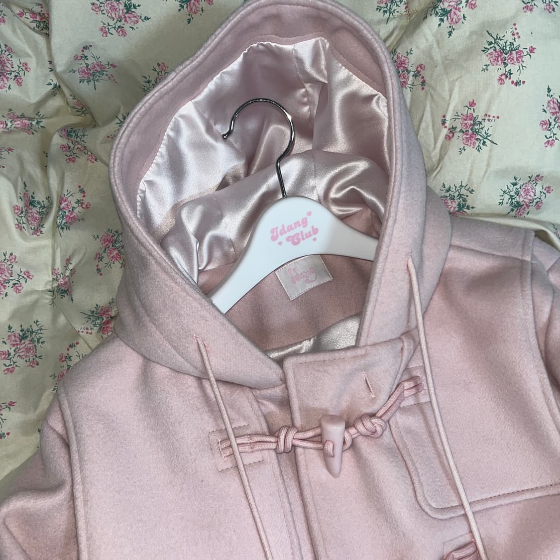 아이당클럽 폼폼 코트 숏 더플 연핑크 리즈리사 히메갸루 핀터레스트 상품이미지2