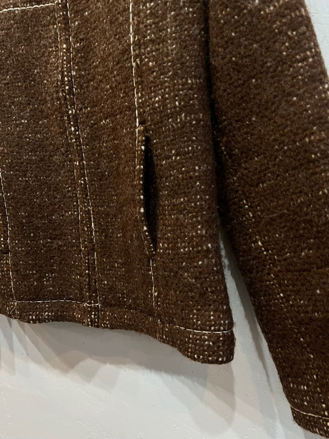 ZUCCA 주카 퓨어울 트위드 집업 자켓 MADE IN JAPAN 상품이미지2