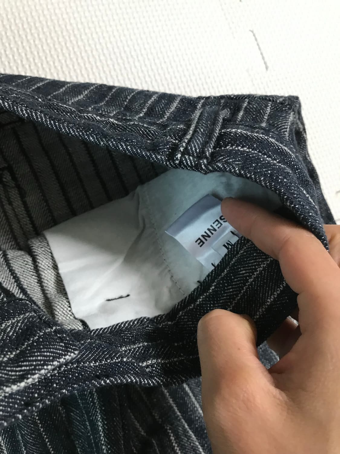 빈티지 스트라이프 오버핏 데님PT 상품이미지5