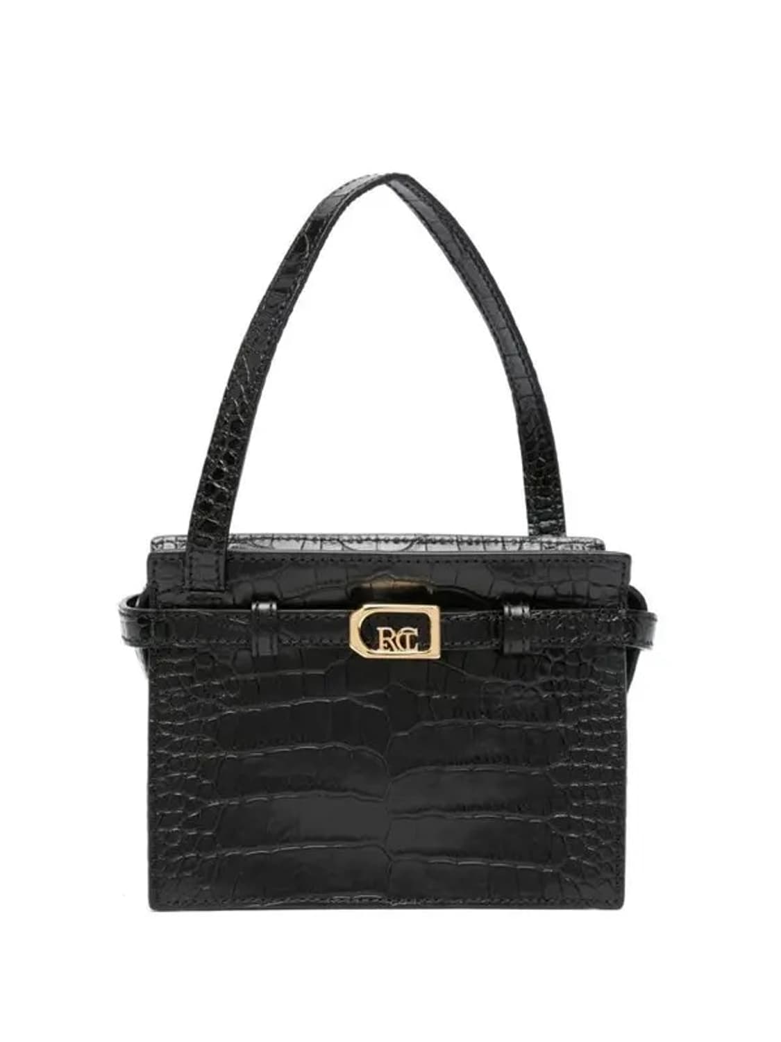 렉토 크록 이펙트 렉텡귤러 토트백 블랙 상품이미지1