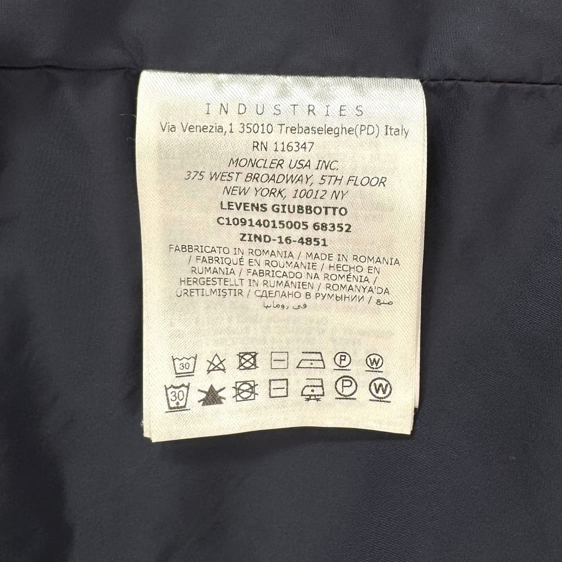 [3사이즈] 몽클레어 바람막이 집업 자켓 네이비 상품이미지9