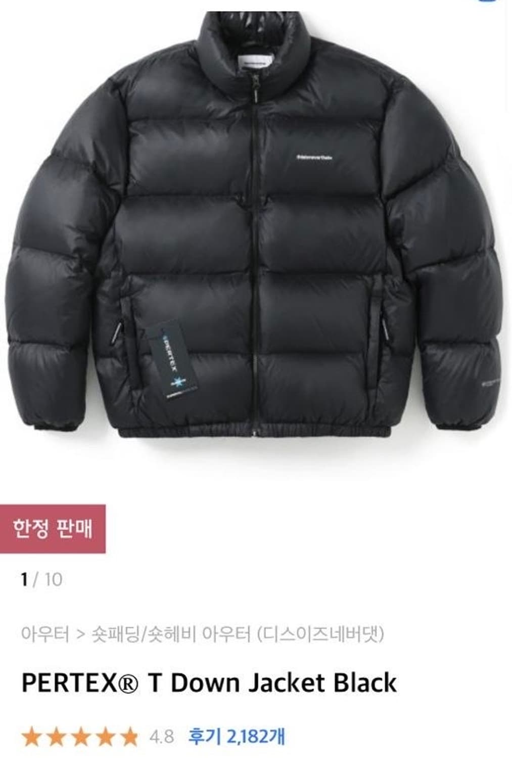 디스이즈네버댓 퍼텍스 패딩 L 상품이미지1