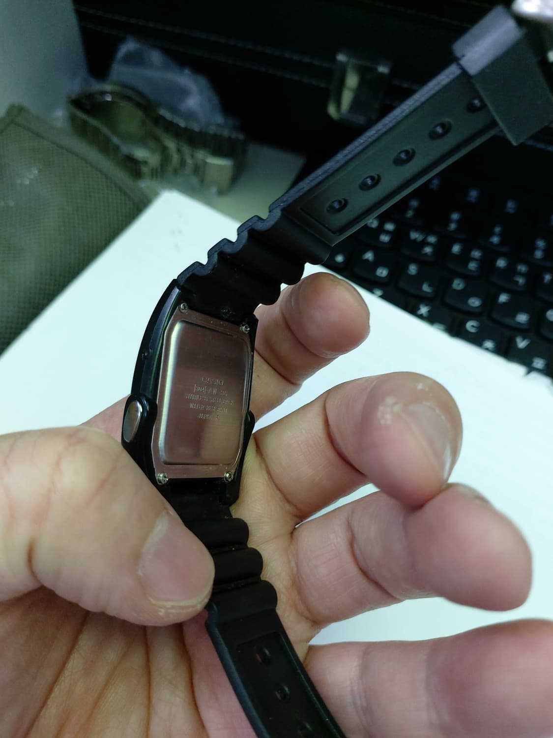 카시오 블랙 빈티지 전자 손목시계 상품이미지3