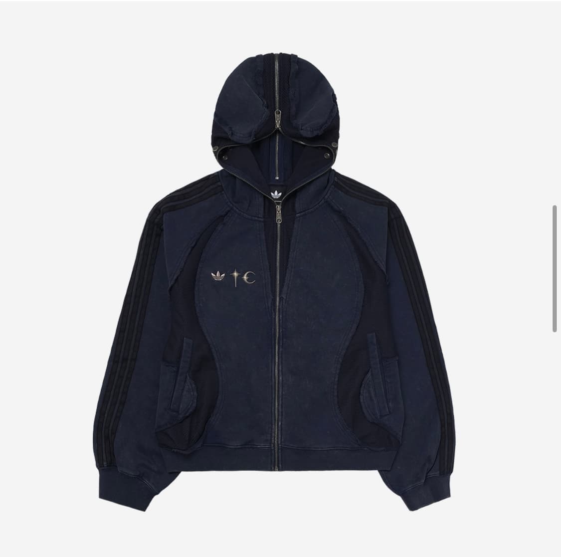 아디다스x떠그클럽 팀가이스트 스웨트 후드 집업 나이트 인디고 상품이미지1