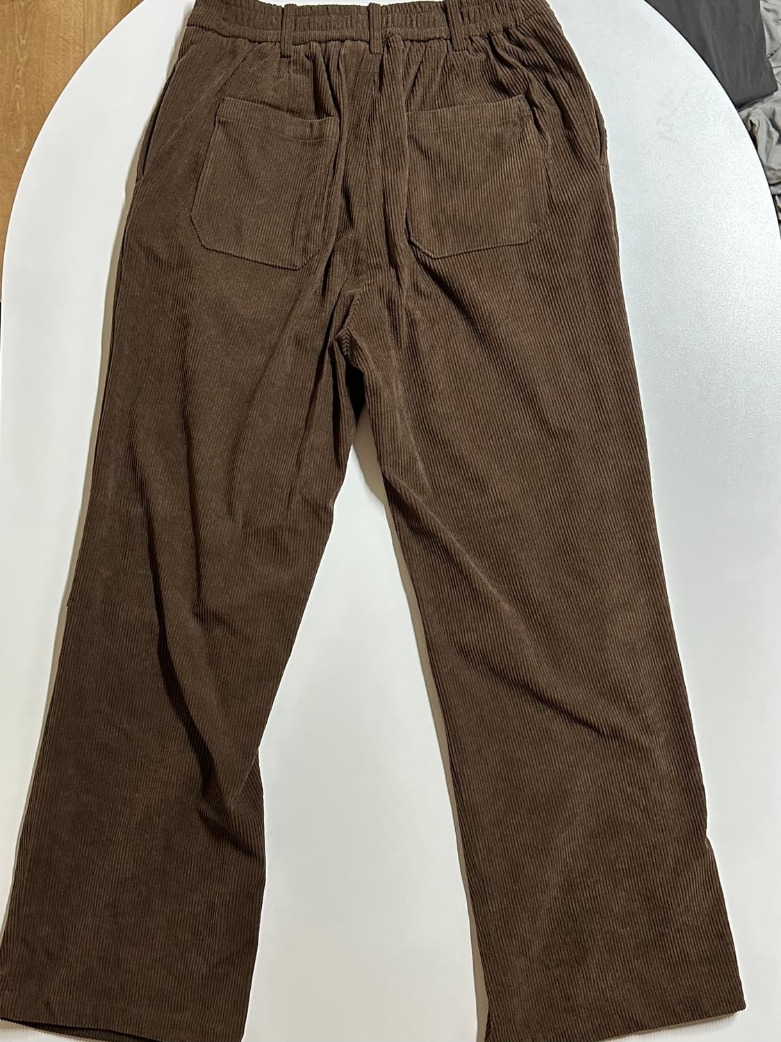 드로우핏 코듀로이 와이드 턱 팬츠 브라운 M / 1회 착용 상품이미지2