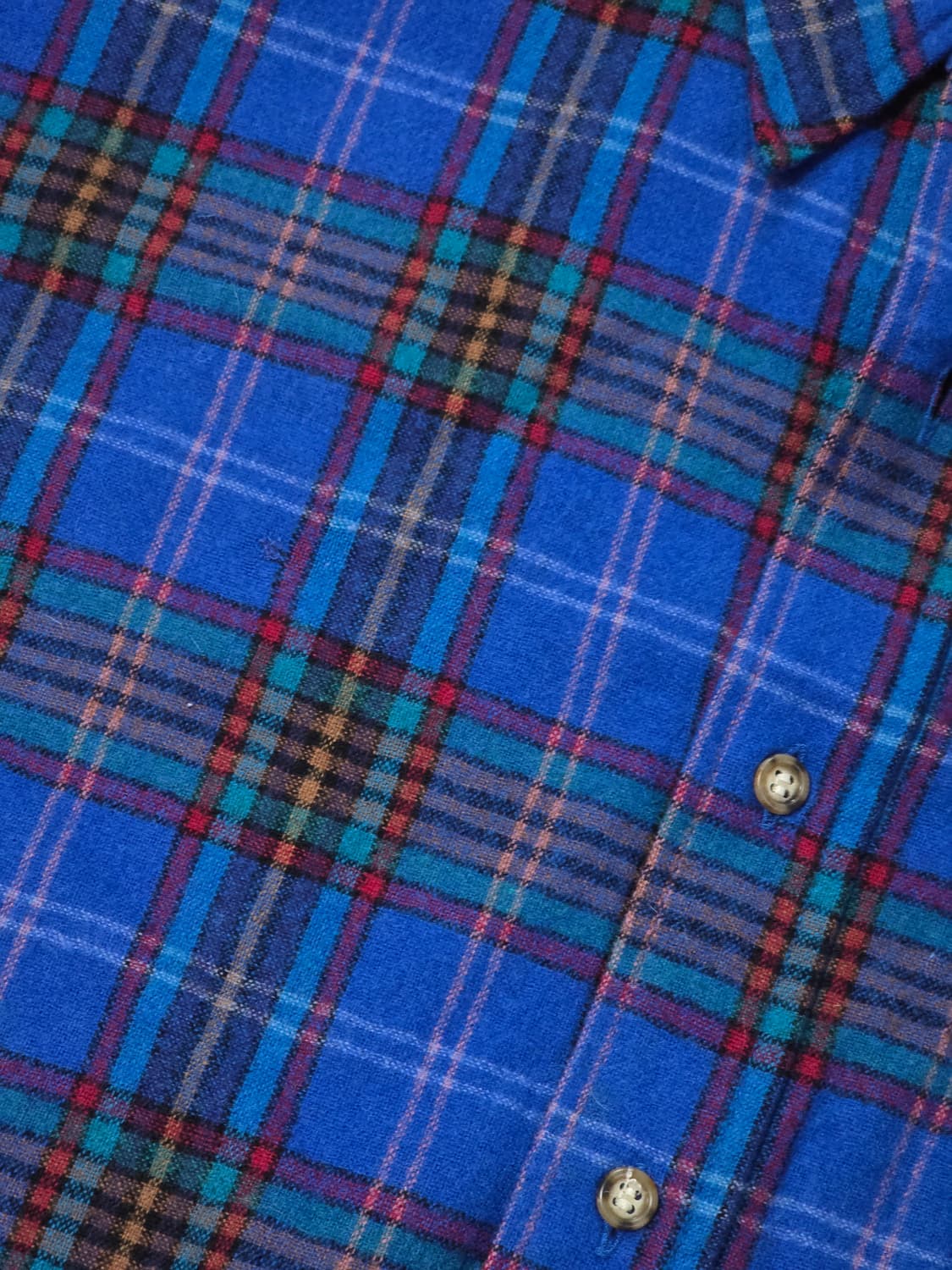 Pendleton USA 70s 펜들턴 블루 체크 버진울 셔츠 M 상품이미지7