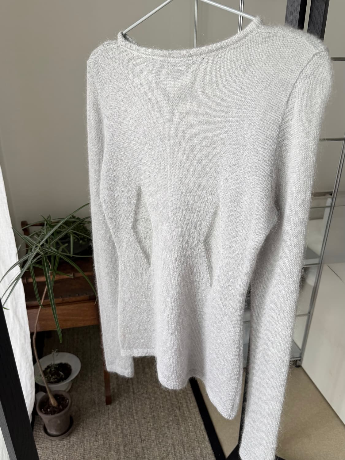 italian light grey mohair knit 상품이미지4