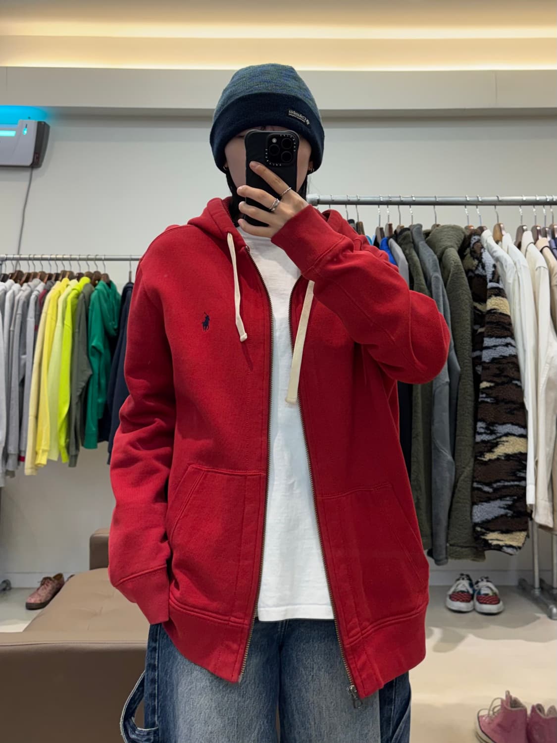 폴로 랄프로렌 와플 후드집업 상품이미지7