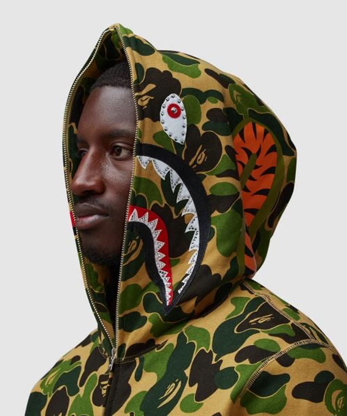 [S,M,L]베이프 25fw ABC 카모 샤크 풀 후드집업 상품이미지4