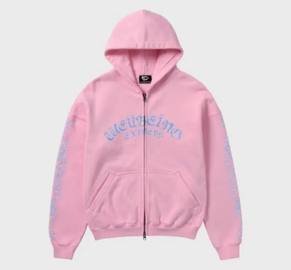 웰빙익스프레스 fancy hoodie 핑크 후드집업 상품이미지2