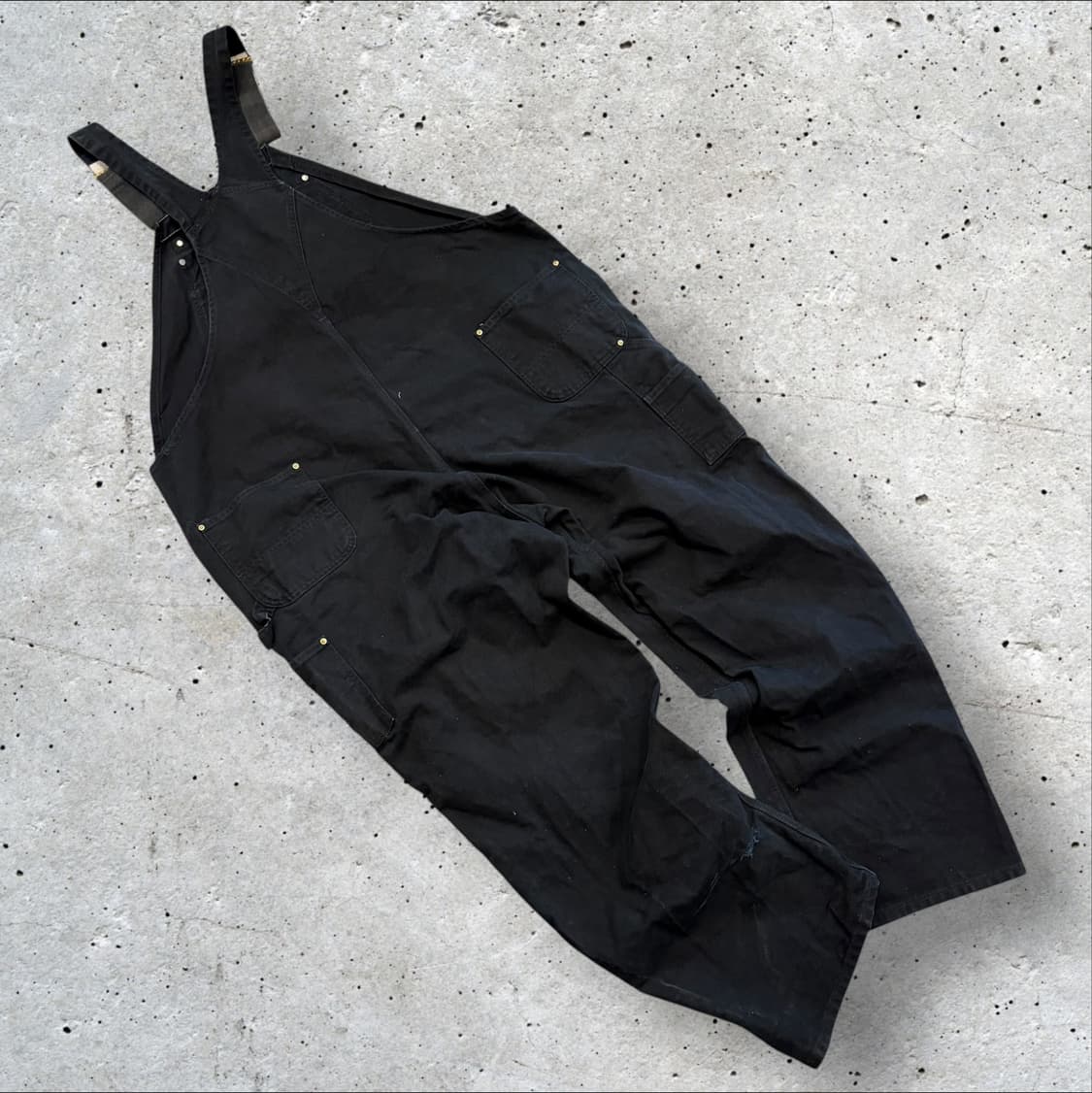 [50] 칼하트 더블니 빈티지 빅사이즈 블랙 오버롤 멜빵 C331 상품이미지2