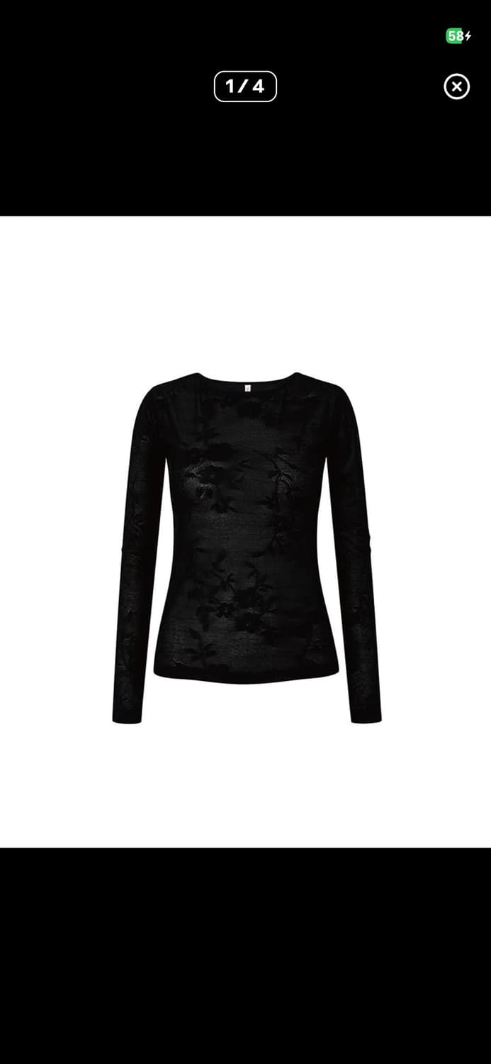 teak 티크 자카드 플라워 롱슬리브 s 상품이미지1