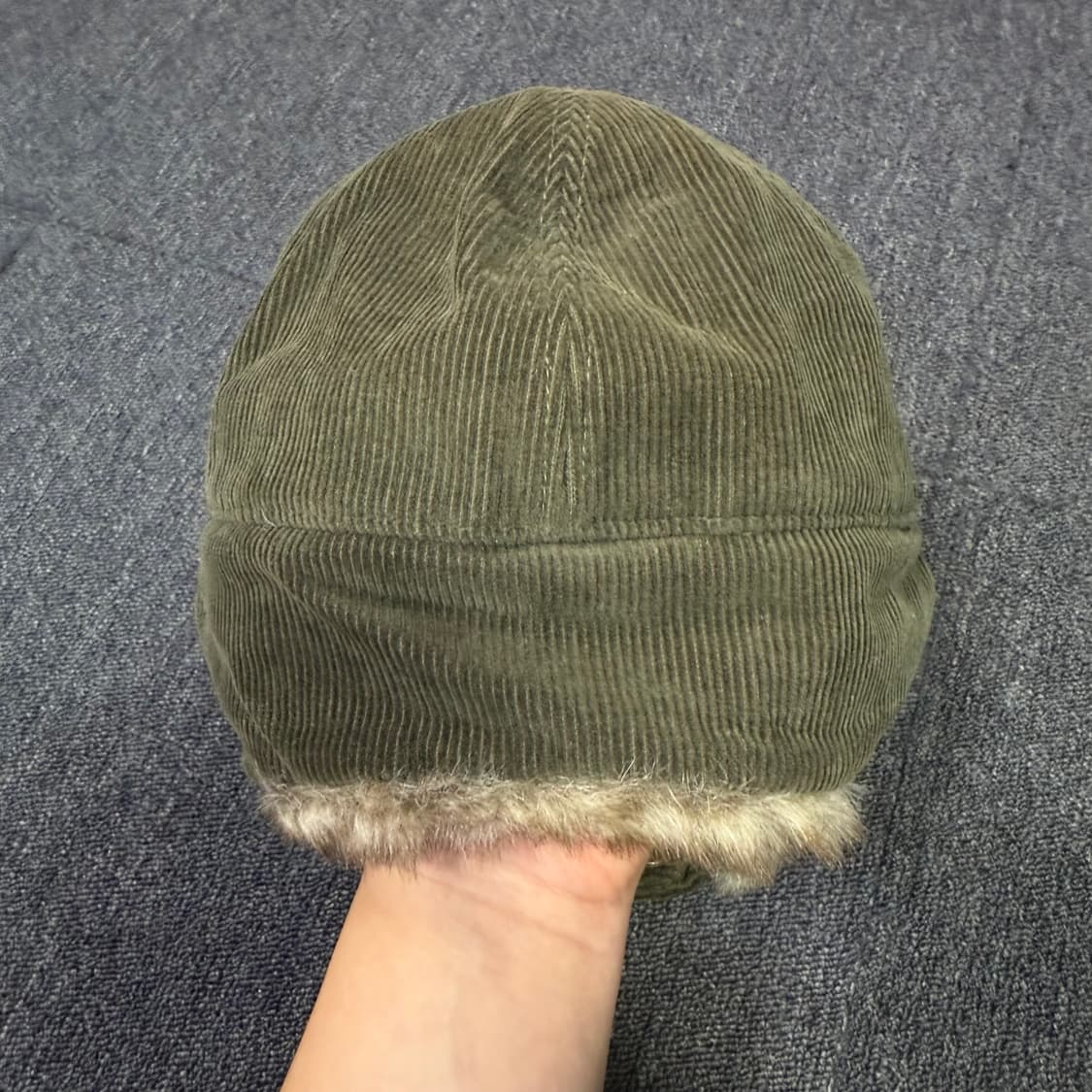 본더치 유니크 코듀로이 털 카키 트루퍼햇 볼캡  상품이미지6