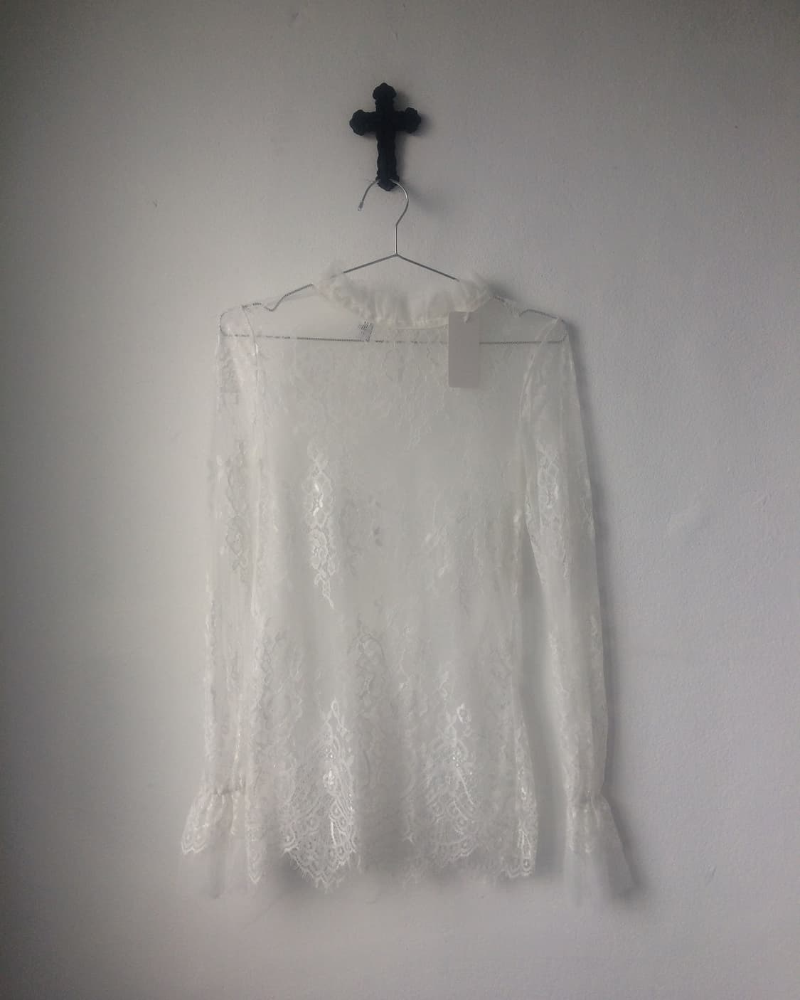 Lace see through blouse 상품이미지2