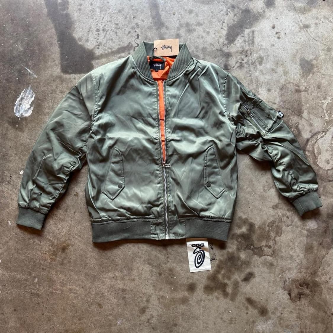 스투시 x CDG MA-1 자켓 올리브 상품이미지3