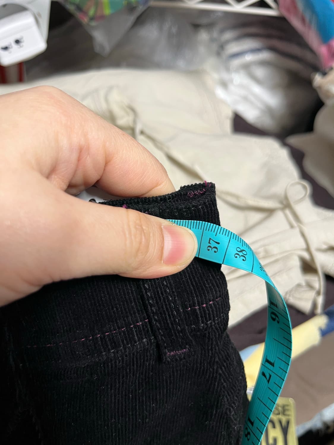 시마론 검정 코듀로이 미니스커트 새상품 27 상품이미지3