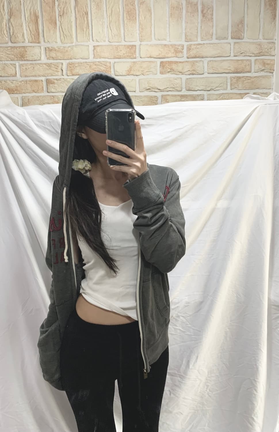 홀리스터 후드집업 ,그레이,M 상품이미지1