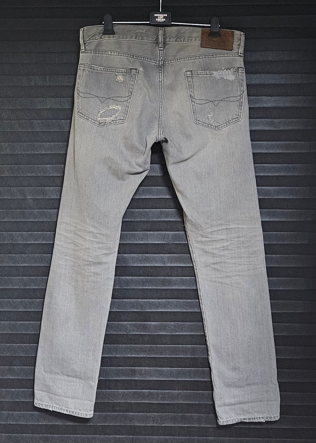 30/30 폴로 디스트레스드 그레이 진 데님 청바지 덩가리 설리반 슬림 상품이미지3