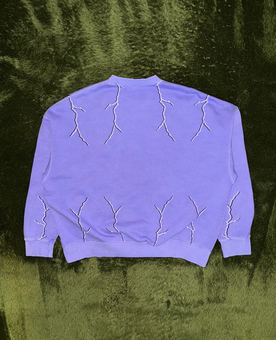 [XL] REOVER 리오버 라이트닝 그래픽 가먼트 다잉 스웻셔츠 퍼플 상품이미지8