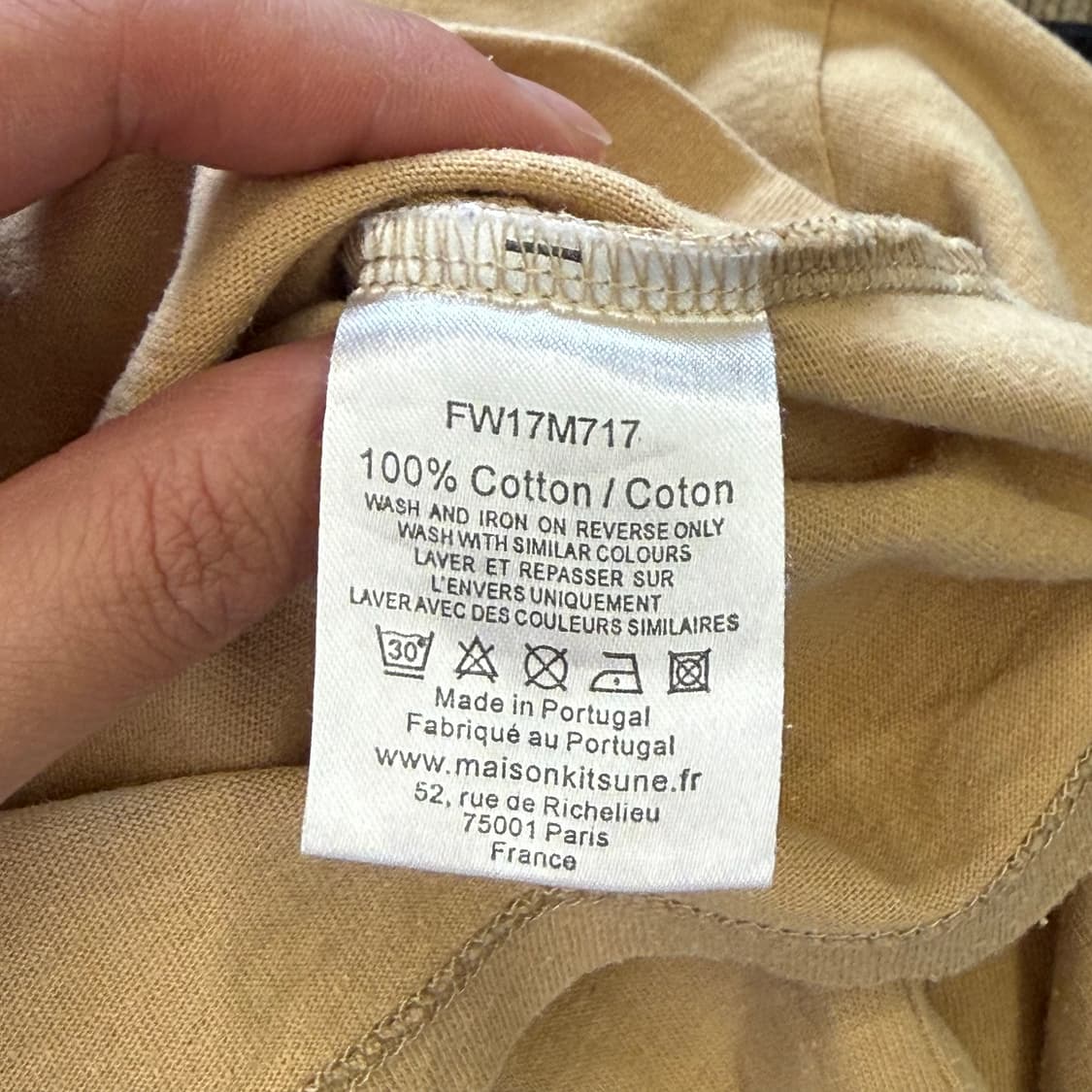 M 메종키츠네 원포켓 프랑스 폭스 로고 반팔티 상품이미지5