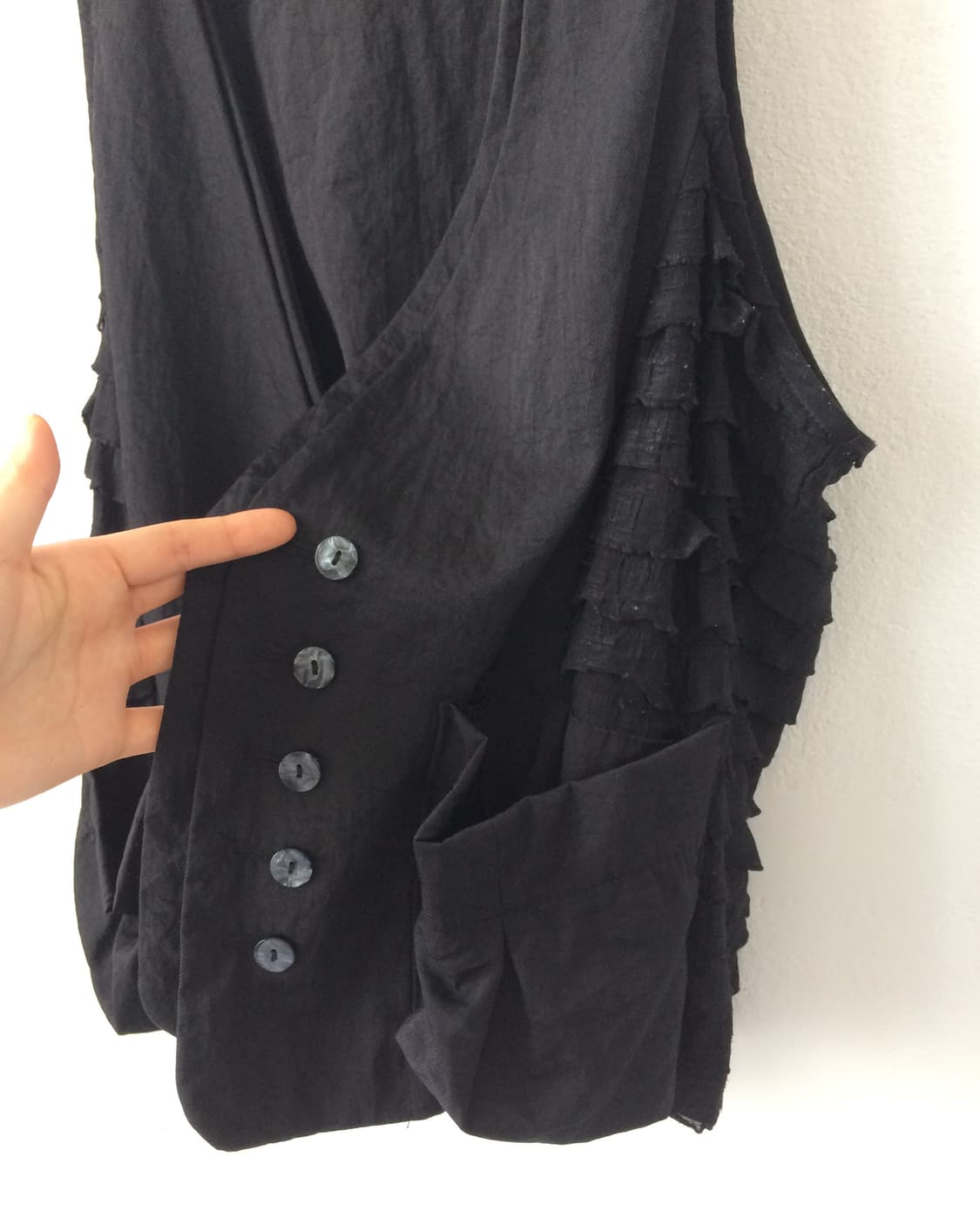 Side frill point open vest 상품이미지4