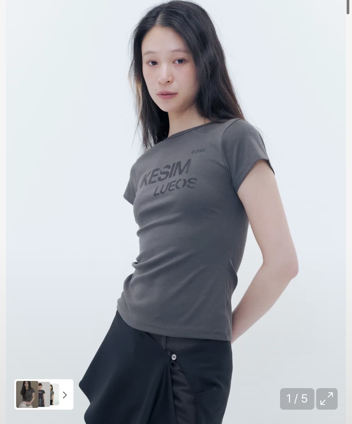 Ikesim short sleeves CHARCOAL 상품이미지1