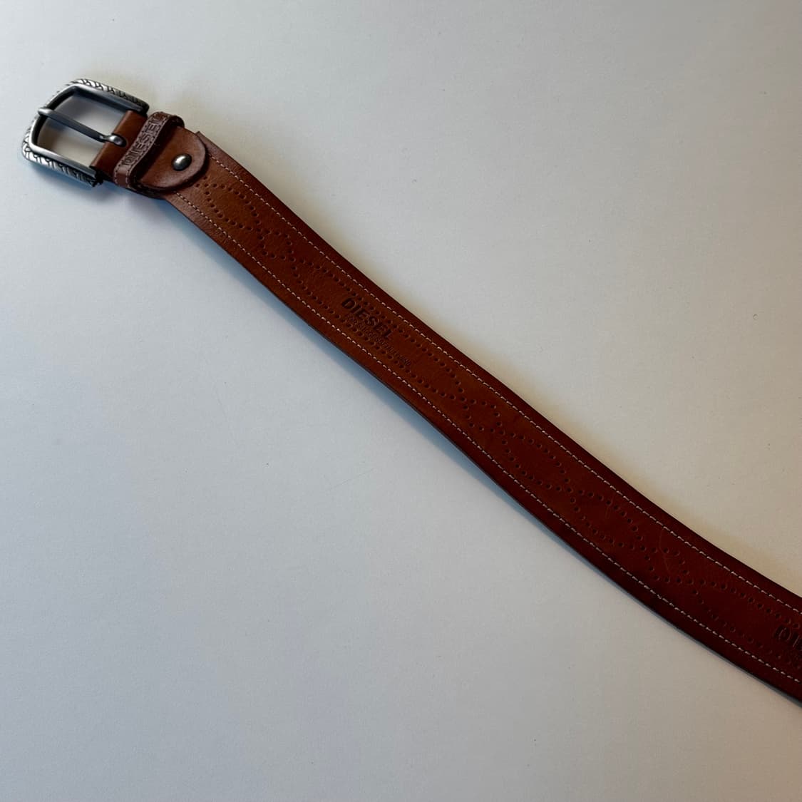 DIESEL 디젤 웨스턴 레더 벨트 (OS) 브라운 상품이미지6