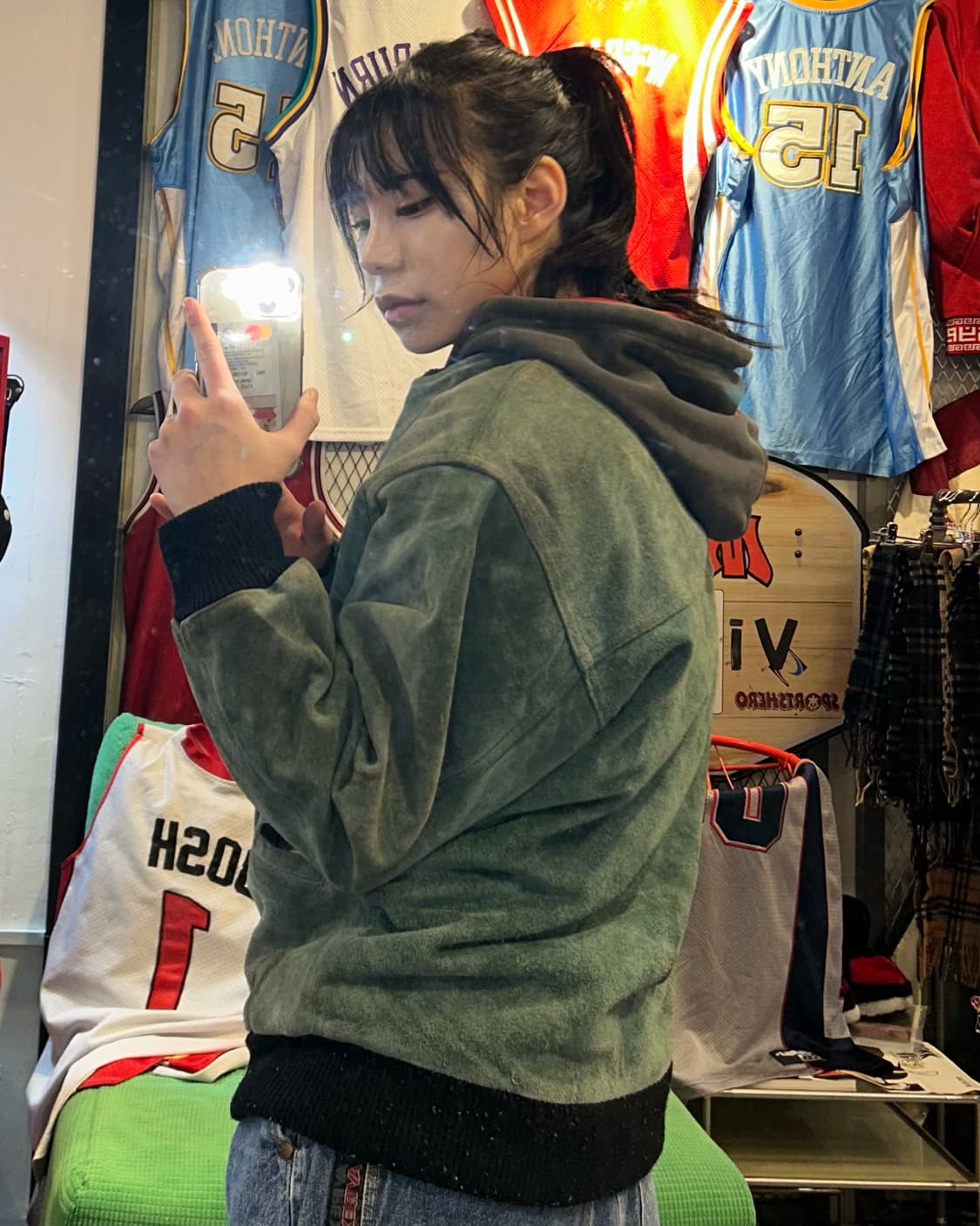 RALLYE PAUL mint suede jacket  상품이미지2
