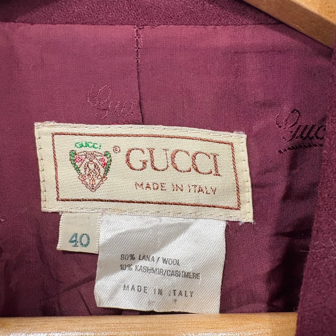 70's gucci 구찌 버건디 블레이저 자켓 상품이미지3