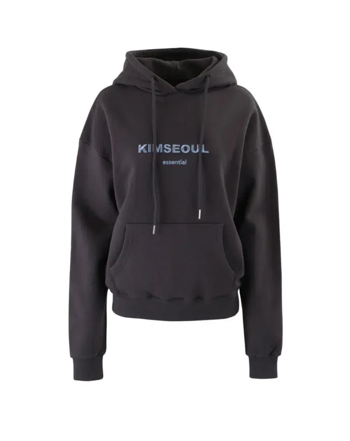 킴서울 로고 후드티 차콜 상품이미지1