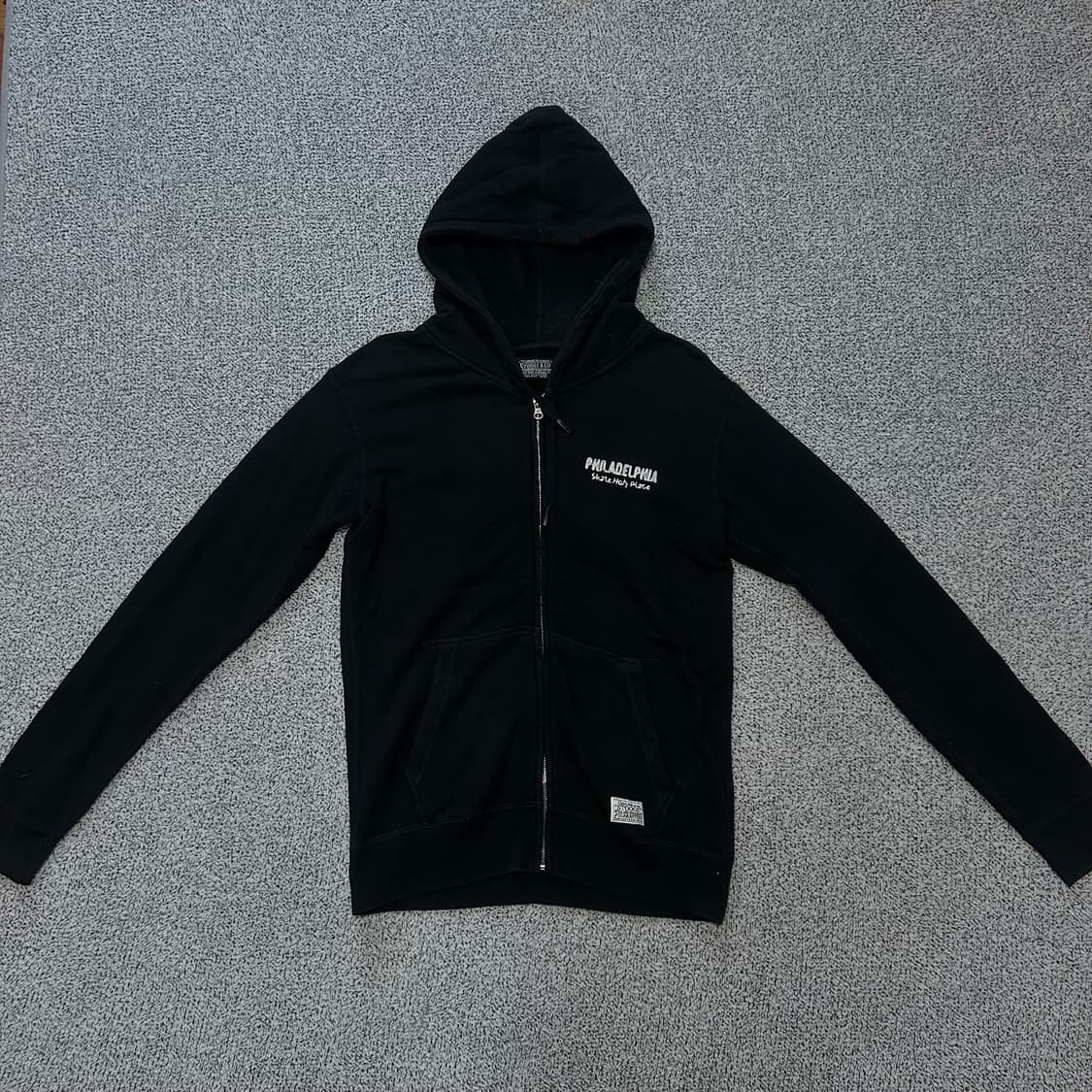 Stooge&Co Lettering black Hoodie zip-up 상품이미지2