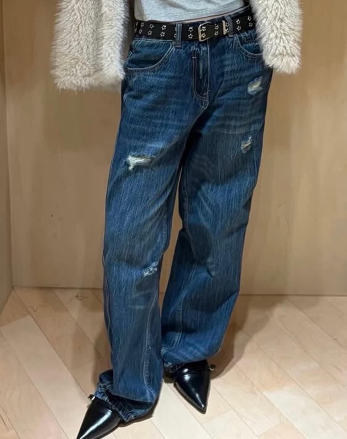 공용 버던트 ) 팬츠 워싱찢청 바지 상태굿 무신사 상품이미지1