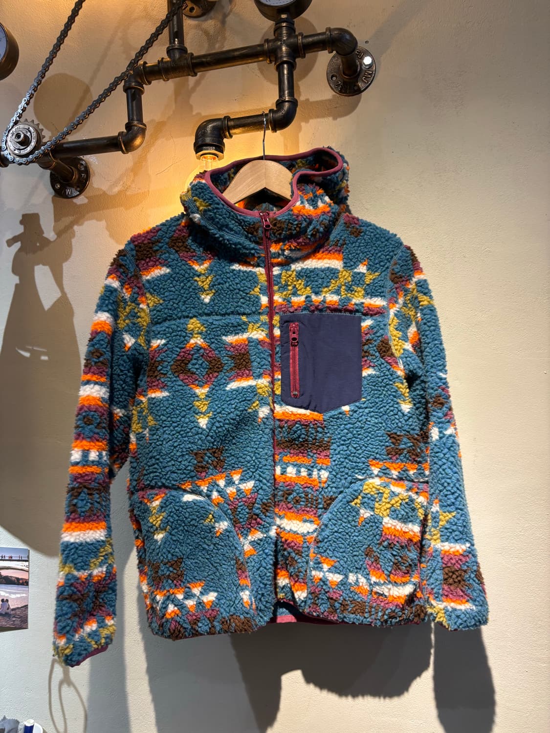 Titicaca 에스닉 패턴 쉐르파 플리스 후드 집업  상품이미지4