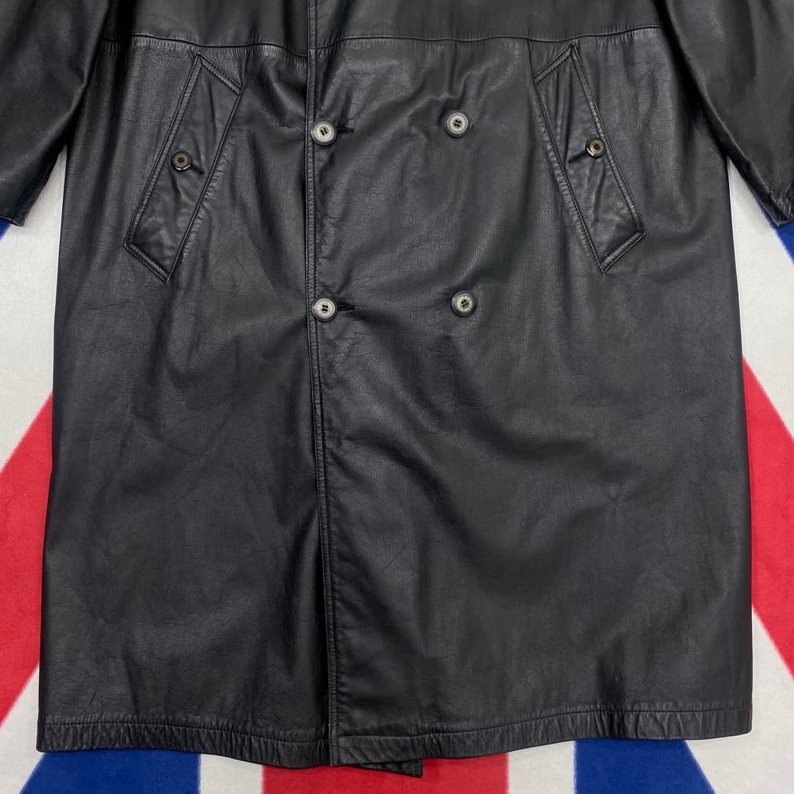 빈티지 가죽 롱코트 50 실측 XL  상품이미지4