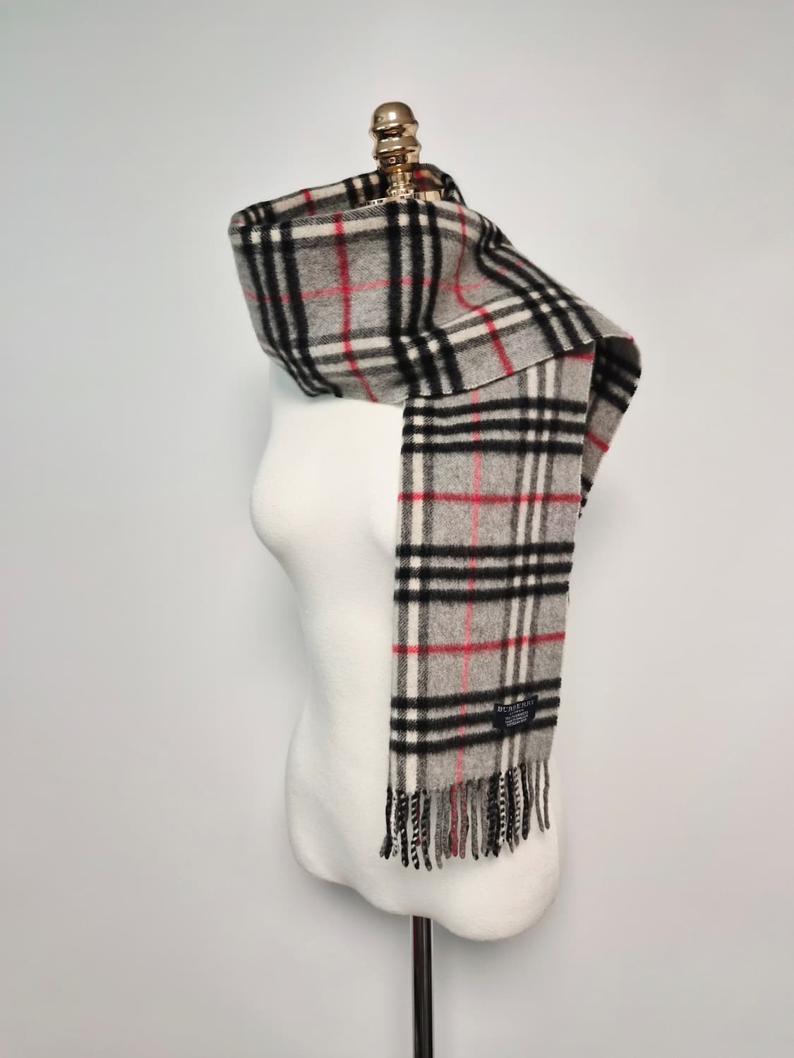 버버리 그레이 노바체크 캐시미어100 머플러 목도리  상품이미지3