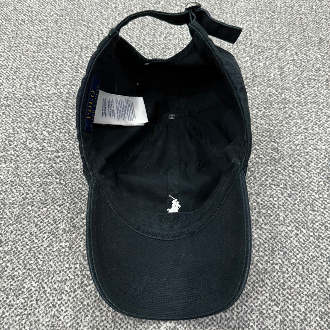 F 폴로 랄프로렌 볼캡 모자 블랙 화이트 포니 상품이미지7