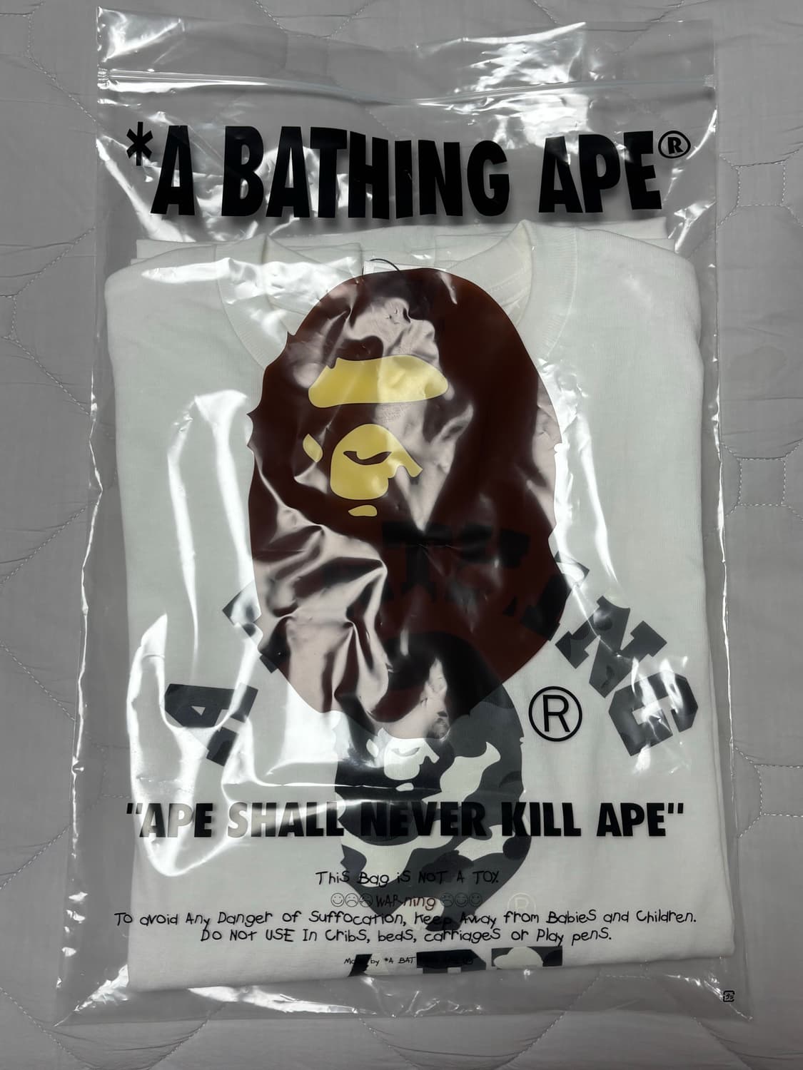 새상품) 베이프 시티 카모 롱슬리브 티셔츠 화이트 M 상품이미지1