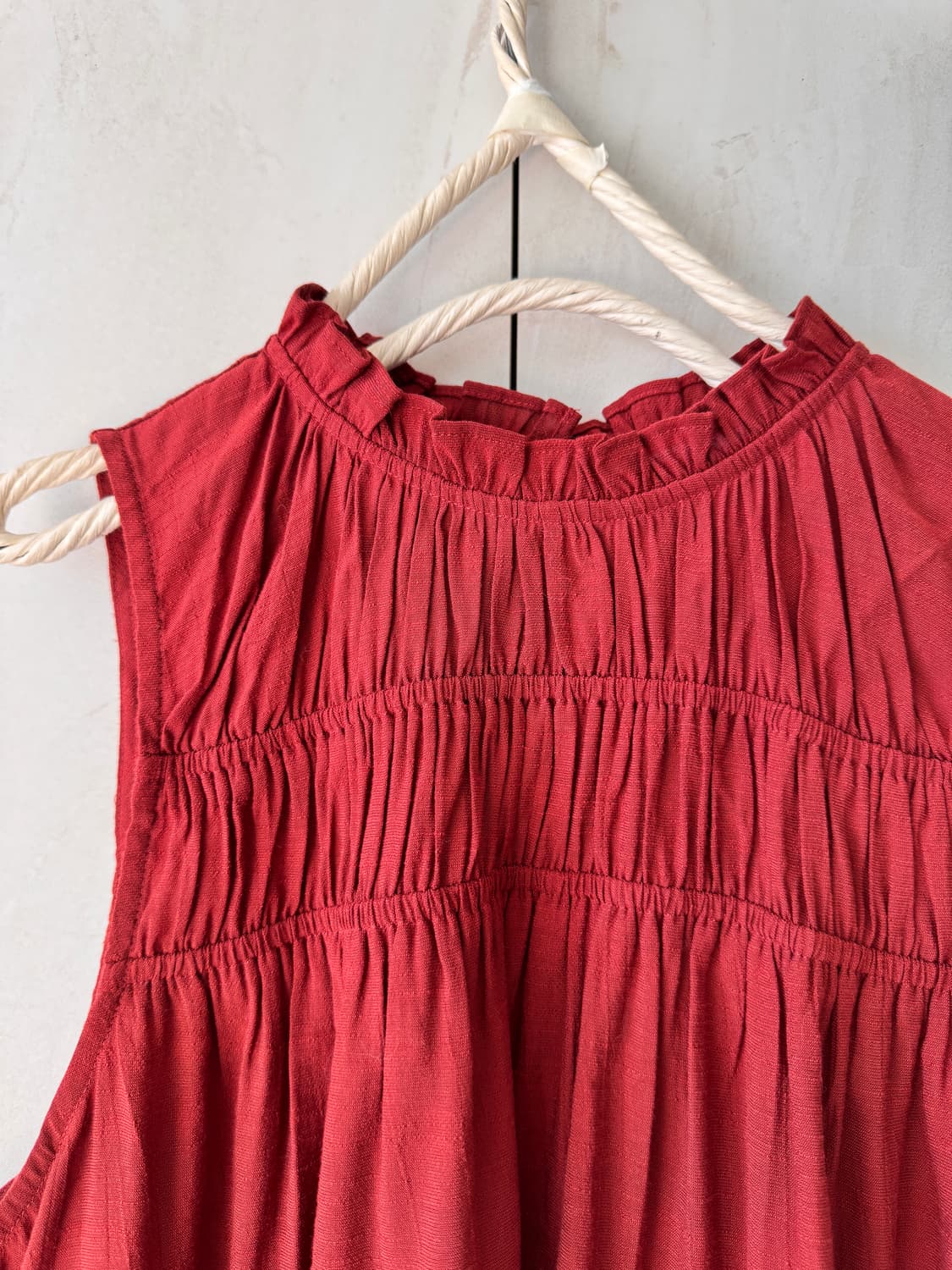 새상품 Nine West 레드 셔링 민소매 블라우스 M(55,66가능) 상품이미지8