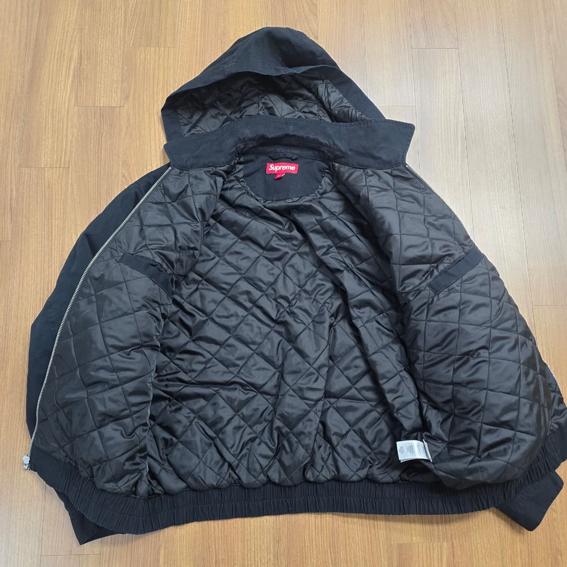 (L) 슈프림 유틸리티 레더 칼라 자켓 블랙 상품이미지3