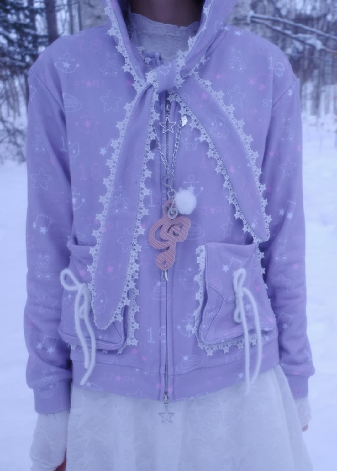  star bunny hood zip-up 새상품  상품이미지1