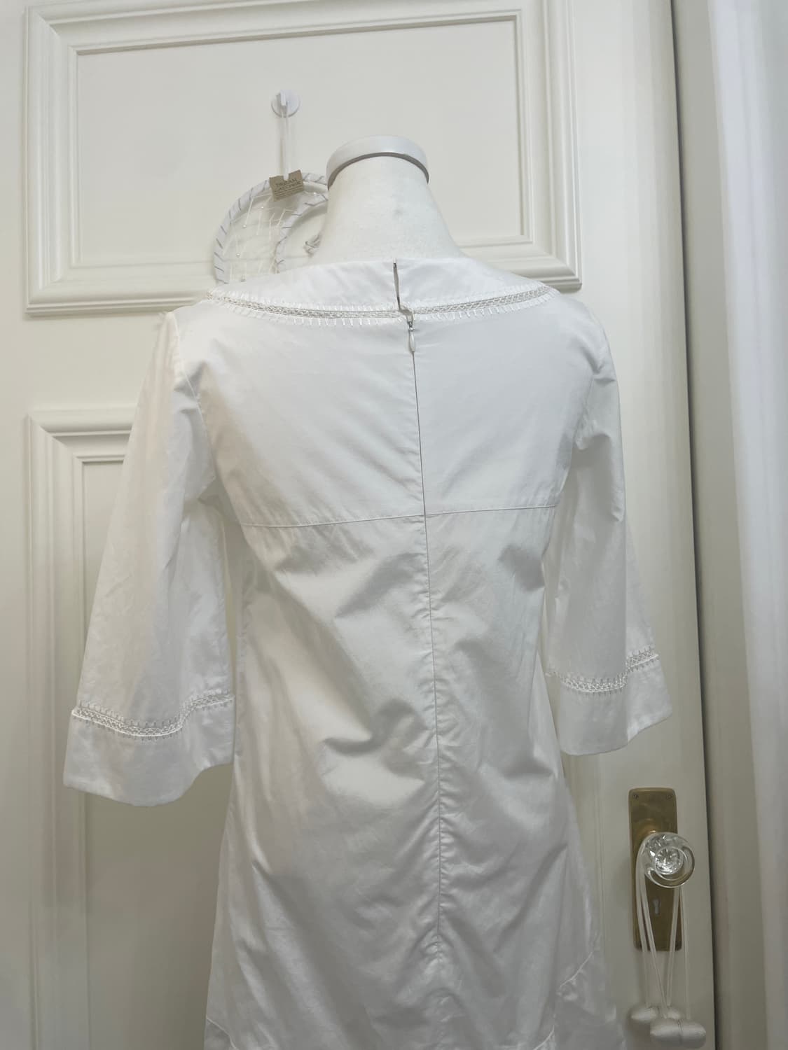 ROPE white shirring button point cute op 상품이미지4