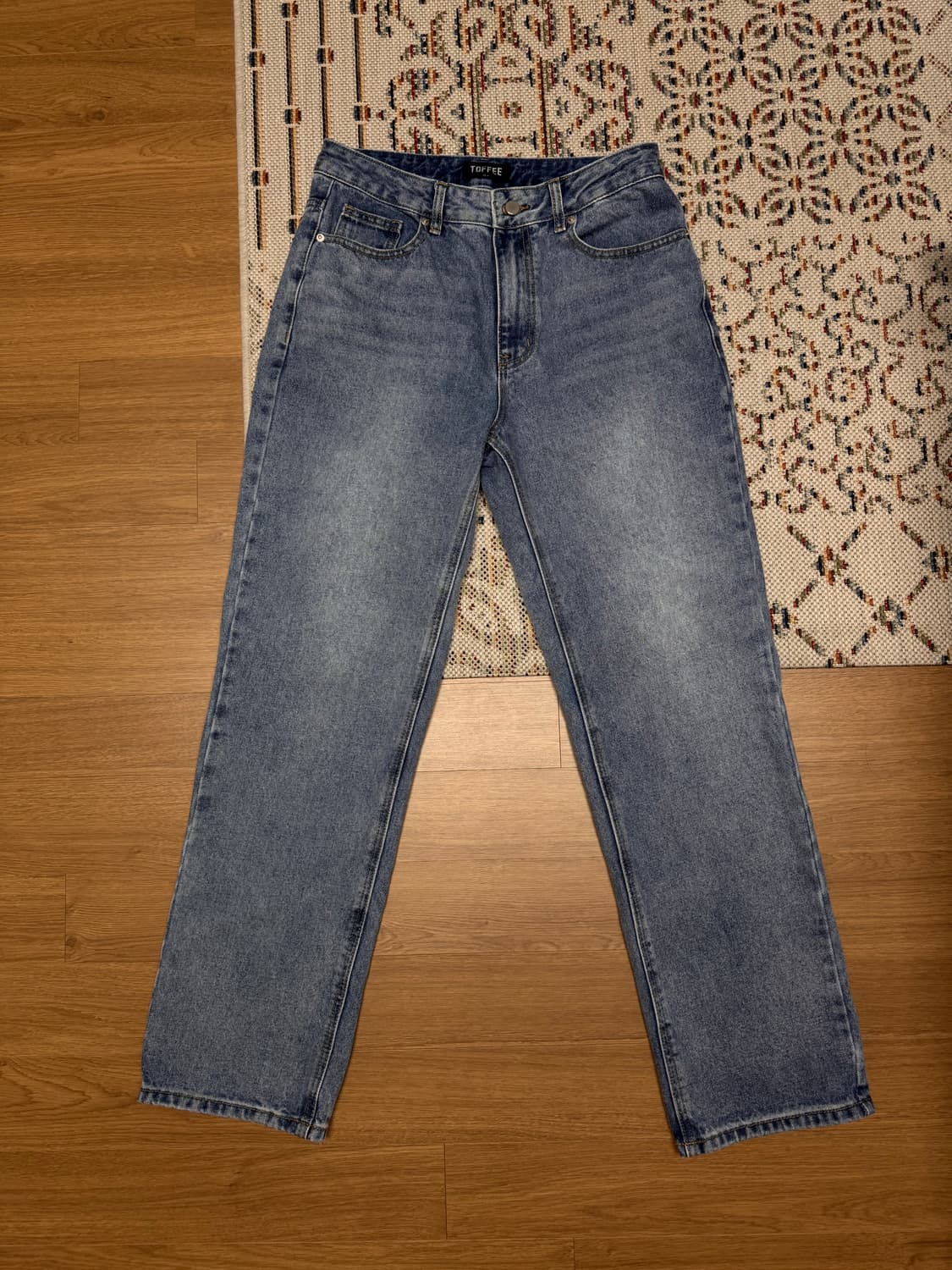 토피 TOFFEE 와이드 데님 팬츠 오일 인디고 L 상품이미지2