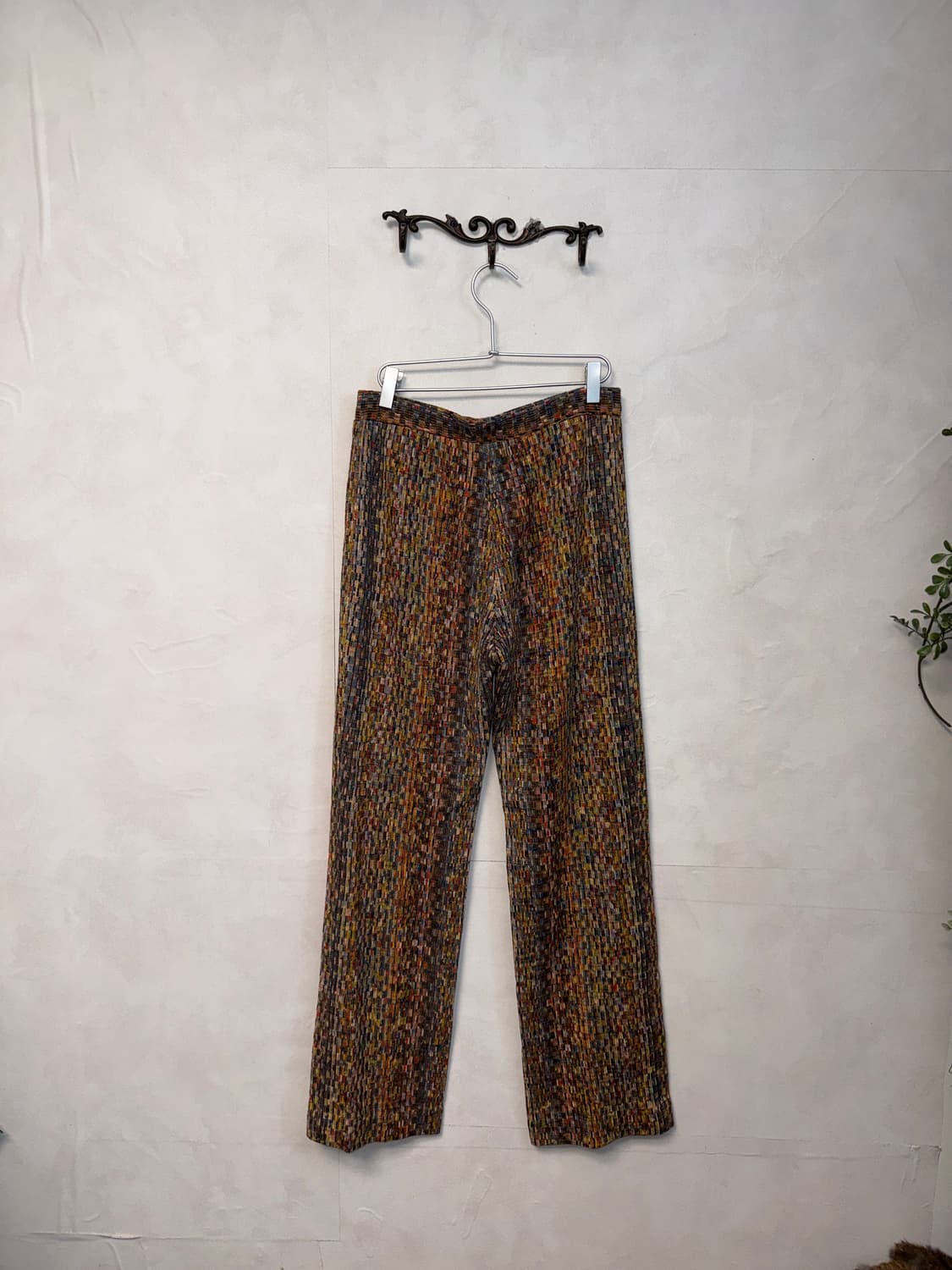 Bohemian color mix knit banding pants 상품이미지4