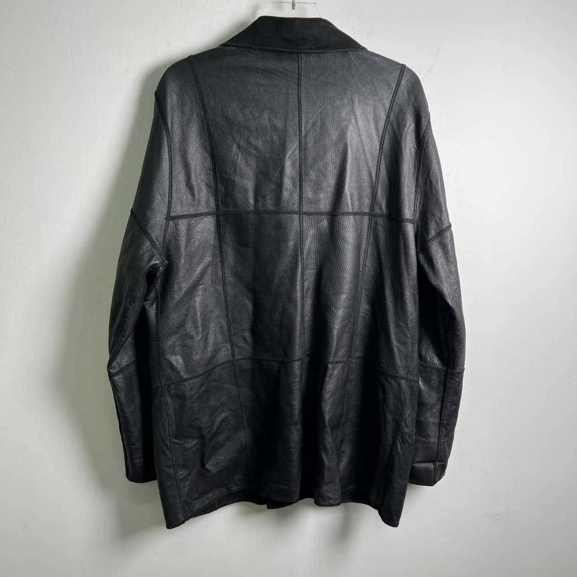 VTG 빈티지 블랙 스웨이드 레더 리버시블 코트 46 상품이미지7